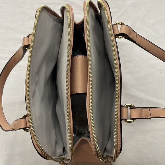 Nicole Miller Handbag Tote Embossed Floral Pattern - Picture 6 of 12